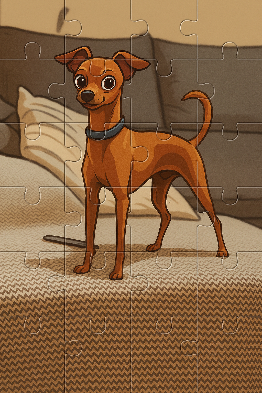 Puzzle personalizado de um cachorro marrom